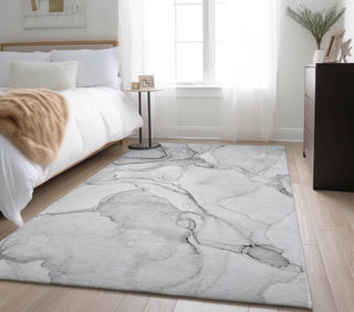 Piper Looms Mayfield Watercolors AMF523 Silver Machine Washable Area Rug Lifestyle Image Feature