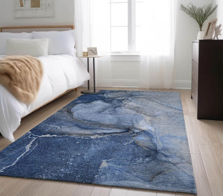 Piper Looms Mayfield Watercolors AMF524 Navy Machine Washable Area Rug Lifestyle Image Feature