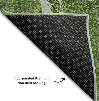 Piper Looms Mayfield Watercolors AMF524 Olive Machine Washable Area Rug Backing Image