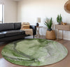 Piper Looms Mayfield Watercolors AMF524 Olive Machine Washable Area Rug Round Lifestyle Image Feature
