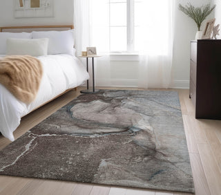 Piper Looms Mayfield Watercolors AMF524 Taupe Machine Washable Area Rug Lifestyle Image Feature