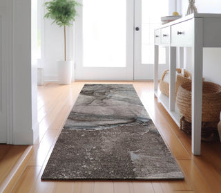 Piper Looms Mayfield Watercolors AMF524 Taupe Machine Washable Area Rug Runner Lifestyle Image Feature