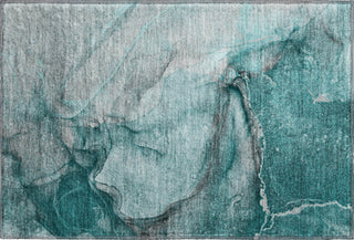 Piper Looms Mayfield Watercolors AMF524 Teal Machine Washable Area Rug Scatter Main Image