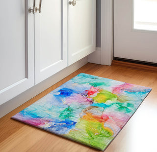 Piper Looms Mayfield Watercolors AMF526 Blue Machine Washable Area Rug Scatter Lifestyle Image Feature