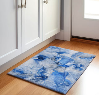 Piper Looms Mayfield Watercolors AMF526 Navy Machine Washable Area Rug Scatter Lifestyle Image Feature
