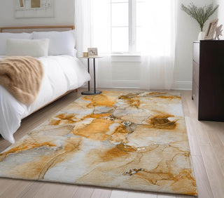 Piper Looms Mayfield Watercolors AMF526 Orange Machine Washable Area Rug Lifestyle Image Feature