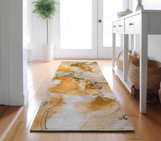 Piper Looms Mayfield Watercolors AMF526 Orange Machine Washable Area Rug Runner Lifestyle Image Feature