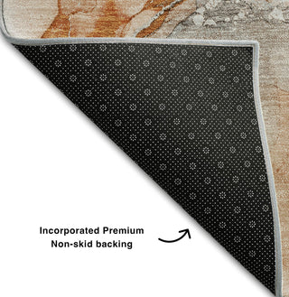 Piper Looms Mayfield Watercolors AMF526 Paprika Machine Washable Area Rug Backing Image