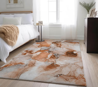 Piper Looms Mayfield Watercolors AMF526 Paprika Machine Washable Area Rug Lifestyle Image Feature