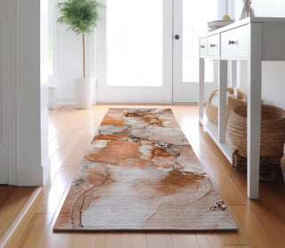 Piper Looms Mayfield Watercolors AMF526 Paprika Machine Washable Area Rug Runner Lifestyle Image Feature