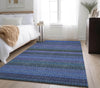 Piper Looms Mayfield Stripes AMF527 Blue Machine Washable Area Rug Lifestyle Image Feature