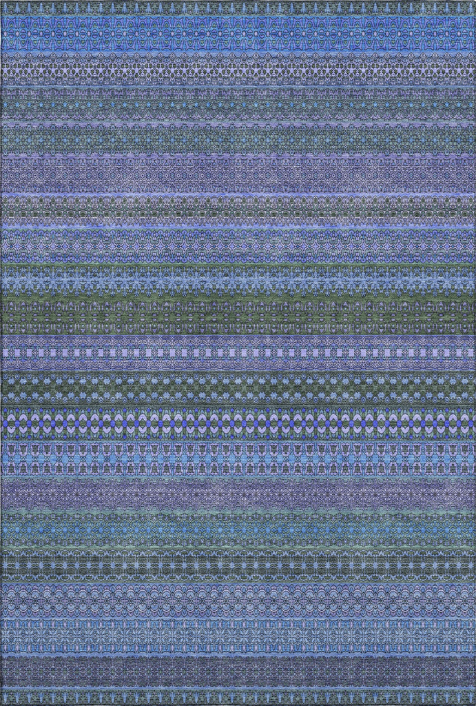 Piper Looms Mayfield Stripes AMF527 Blue Machine Washable Area Rug main image