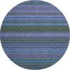 Piper Looms Mayfield Stripes AMF527 Blue Machine Washable Area Rug Round Main Image