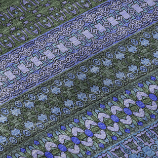 Piper Looms Mayfield Stripes AMF527 Blue Machine Washable Area Rug Swatch Image