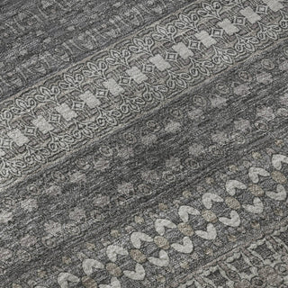 Piper Looms Mayfield Stripes AMF527 Gray Machine Washable Area Rug Swatch Image