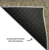 Piper Looms Mayfield Stripes AMF527 Khaki Machine Washable Area Rug Backing Image