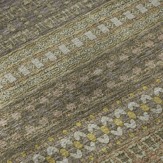 Piper Looms Mayfield Stripes AMF527 Khaki Machine Washable Area Rug Swatch Image
