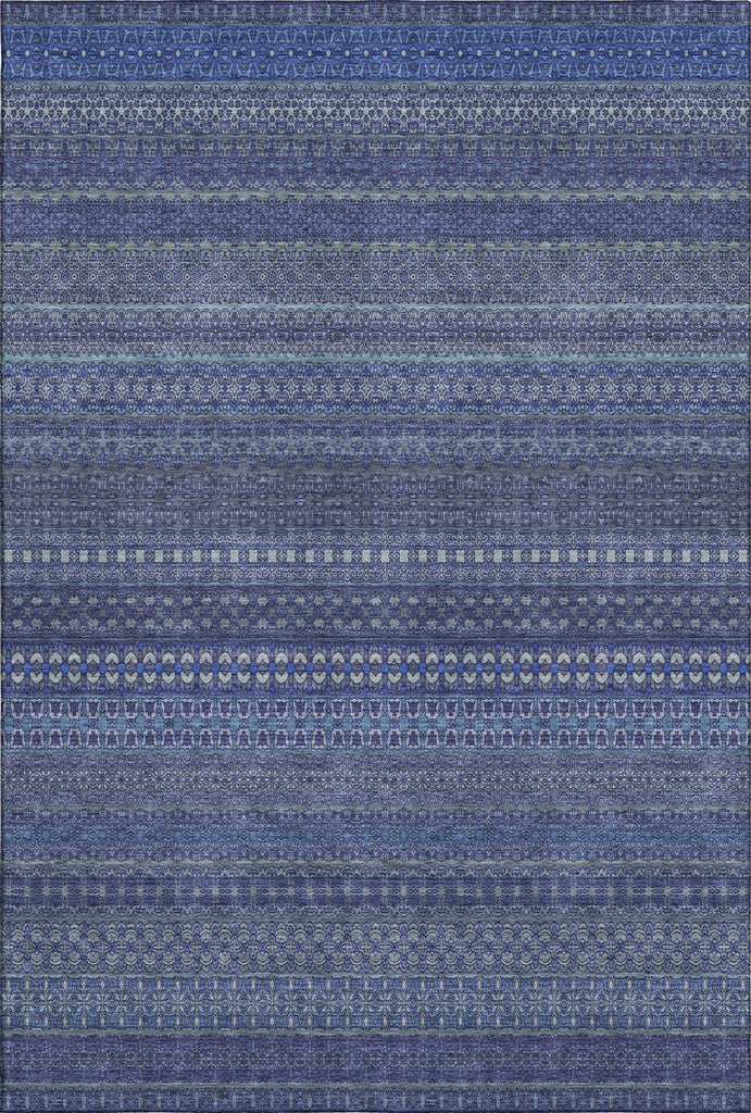 Piper Looms Mayfield Stripes AMF527 Navy Machine Washable Area Rug main image
