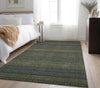 Piper Looms Mayfield Stripes AMF527 Olive Machine Washable Area Rug Lifestyle Image Feature