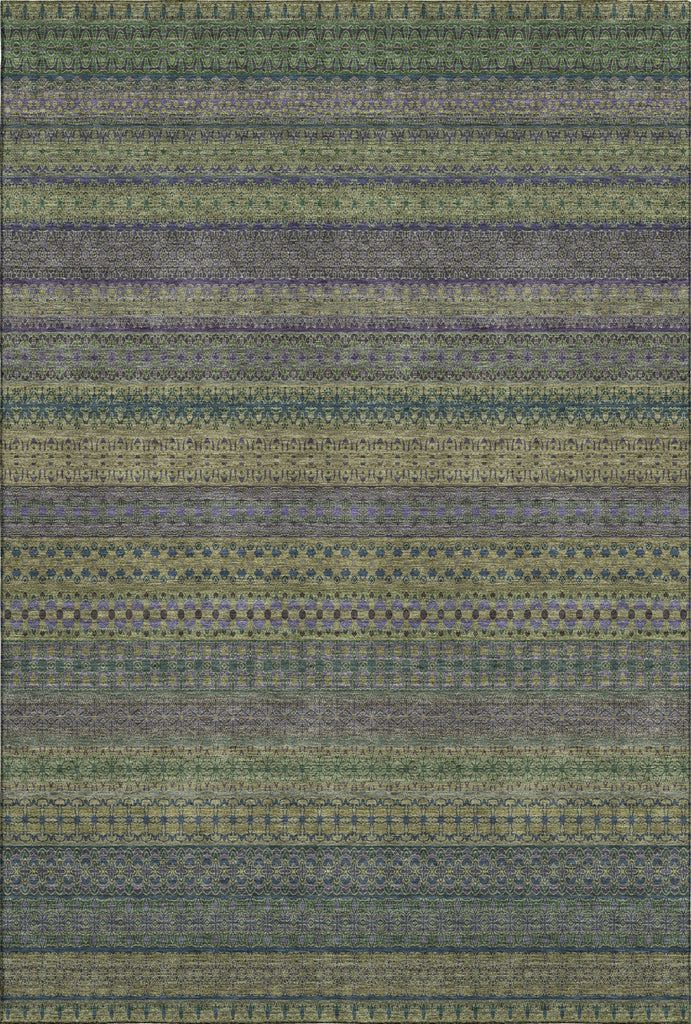 Piper Looms Mayfield Stripes AMF527 Olive Machine Washable Area Rug main image