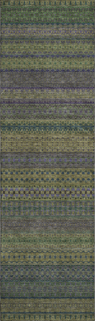 Piper Looms Mayfield Stripes AMF527 Olive Machine Washable Area Rug Runner Main Image