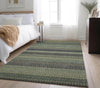 Piper Looms Mayfield Stripes AMF527 Sage Machine Washable Area Rug Lifestyle Image Feature