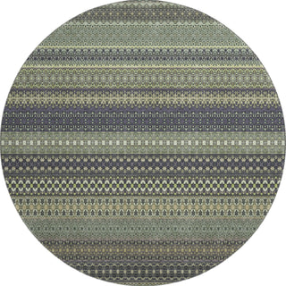 Piper Looms Mayfield Stripes AMF527 Sage Machine Washable Area Rug Round Main Image