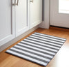 Piper Looms Mayfield Stripes AMF528 Charcoal Machine Washable Area Rug Scatter Lifestyle Image Feature