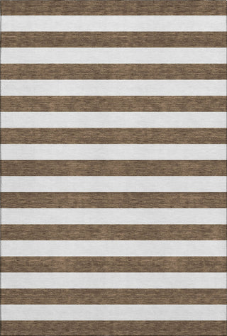 Piper Looms Mayfield Stripes AMF528 Chocolate Machine Washable Area Rug main image