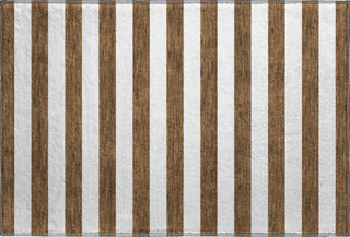 Piper Looms Mayfield Stripes AMF528 Chocolate Machine Washable Area Rug Scatter Main Image
