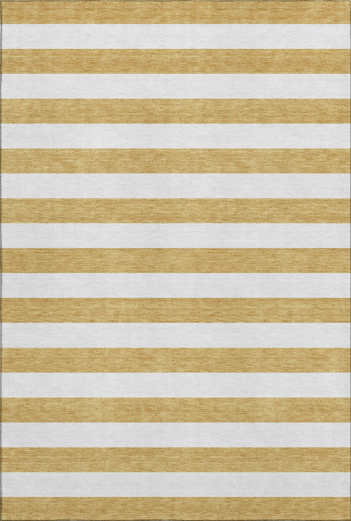 Piper Looms Mayfield Stripes AMF528 Gold Machine Washable Area Rug main image