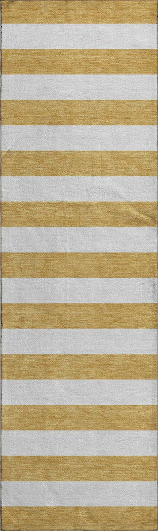 Piper Looms Mayfield Stripes AMF528 Gold Machine Washable Area Rug Runner Main Image