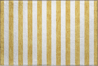 Piper Looms Mayfield Stripes AMF528 Gold Machine Washable Area Rug Scatter Main Image