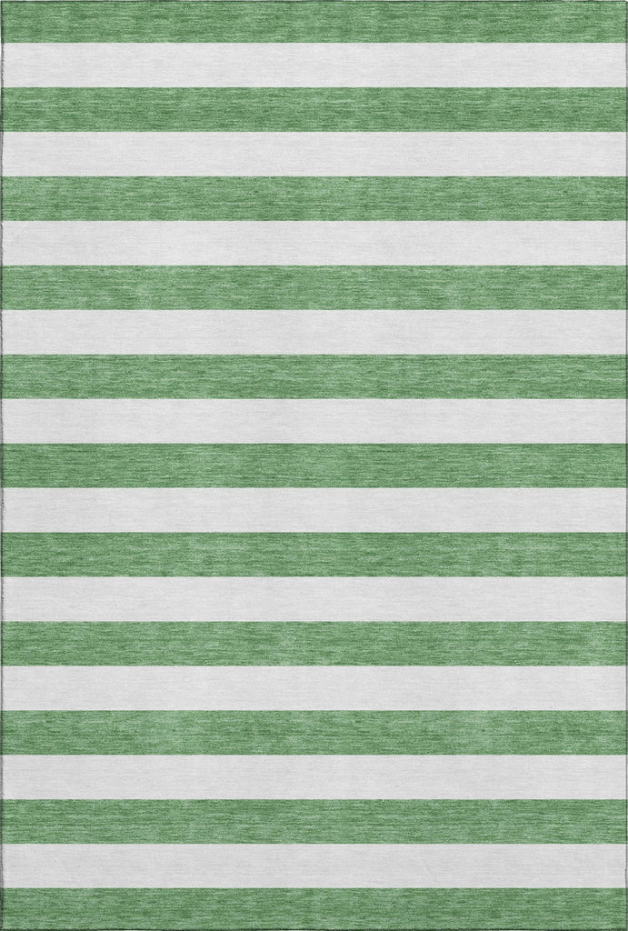 Piper Looms Mayfield Stripes AMF528 Green Machine Washable Area Rug main image