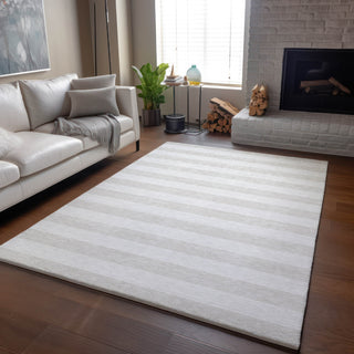 Piper Looms Mayfield Stripes AMF528 Ivory Machine Washable Area Rug Lifestyle Image Feature