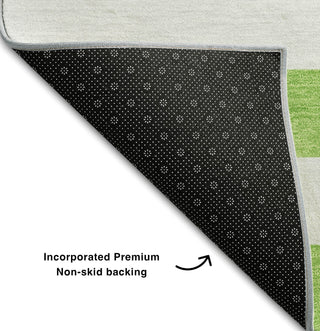 Piper Looms Mayfield Stripes AMF528 Lime Machine Washable Area Rug Backing Image