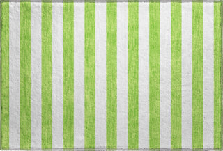 Piper Looms Mayfield Stripes AMF528 Lime Machine Washable Area Rug Scatter Main Image
