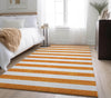 Piper Looms Mayfield Stripes AMF528 Orange Machine Washable Area Rug Lifestyle Image Feature