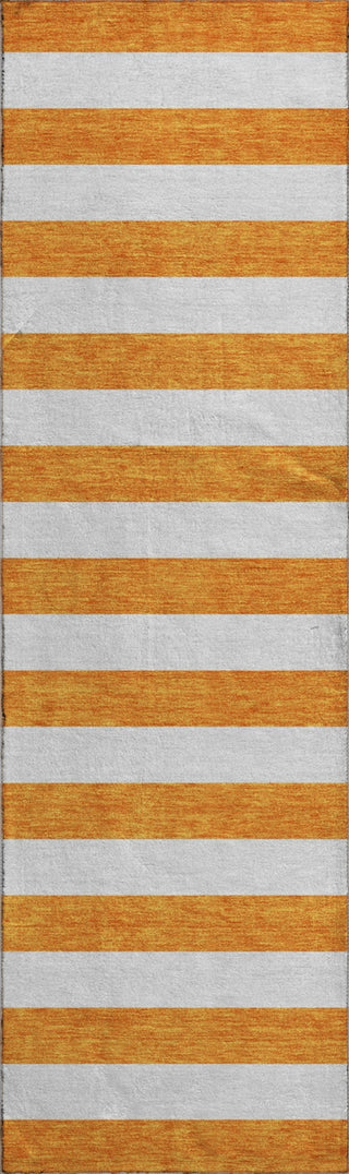 Piper Looms Mayfield Stripes AMF528 Orange Machine Washable Area Rug Runner Main Image