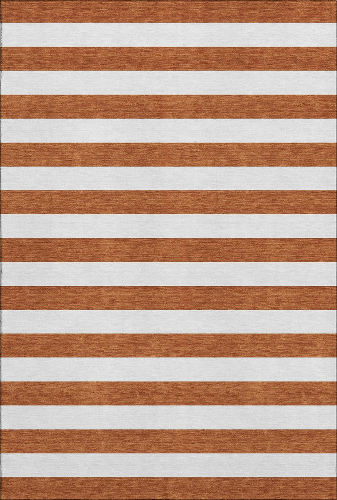 Piper Looms Mayfield Stripes AMF528 Paprika Machine Washable Area Rug main image