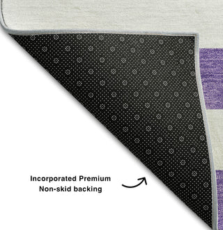 Piper Looms Mayfield Stripes AMF528 Purple Machine Washable Area Rug Backing Image
