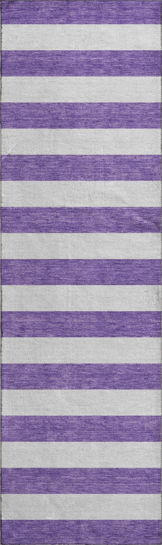 Piper Looms Mayfield Stripes AMF528 Purple Machine Washable Area Rug Runner Main Image