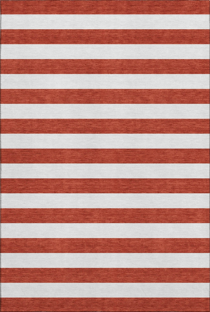 Piper Looms Mayfield Stripes AMF528 Red Machine Washable Area Rug main image