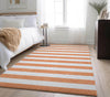 Piper Looms Mayfield Stripes AMF528 Salmon Machine Washable Area Rug Lifestyle Image Feature