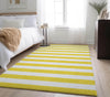 Piper Looms Mayfield Stripes AMF528 Yellow Machine Washable Area Rug Lifestyle Image Feature