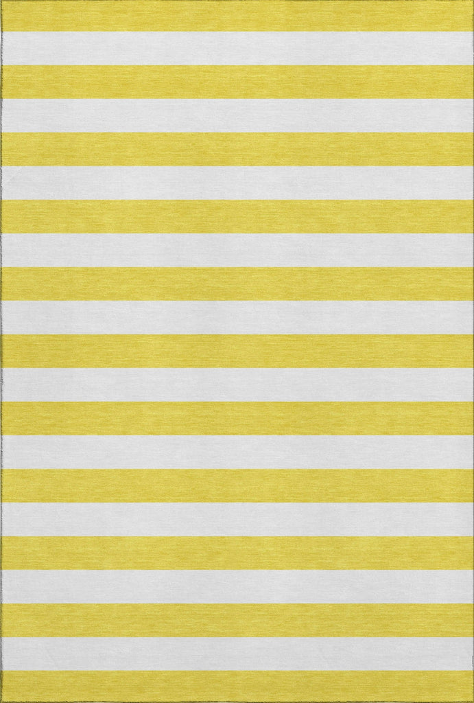 Piper Looms Mayfield Stripes AMF528 Yellow Machine Washable Area Rug main image