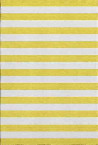 Piper Looms Mayfield Stripes AMF528 Yellow Machine Washable Area Rug main image