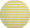 Piper Looms Mayfield Stripes AMF528 Yellow Machine Washable Area Rug Round Main Image