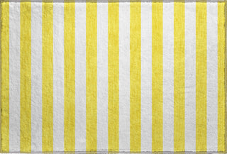 Piper Looms Mayfield Stripes AMF528 Yellow Machine Washable Area Rug Scatter Main Image