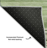 Piper Looms Mayfield Stripes AMF529 Aloe Machine Washable Area Rug Backing Image